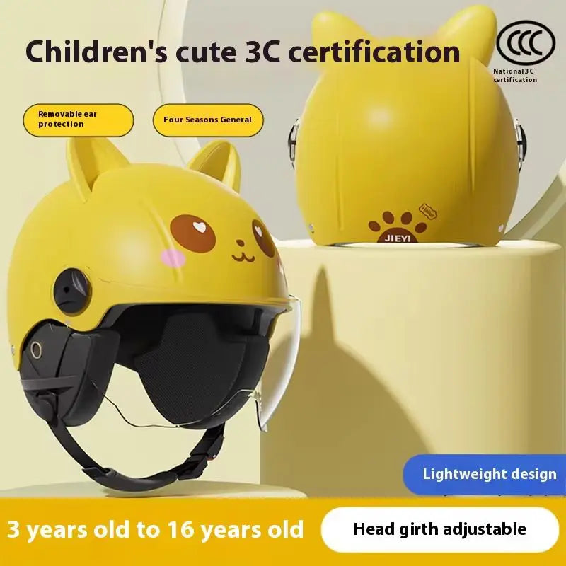 Children Safety Four Season Universal Half Helmet Cute Cartoon