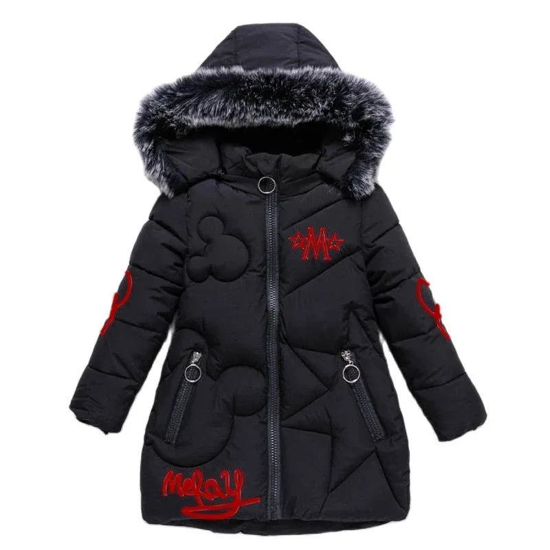 Winter Jacket Long Style Hooded Fur Collar