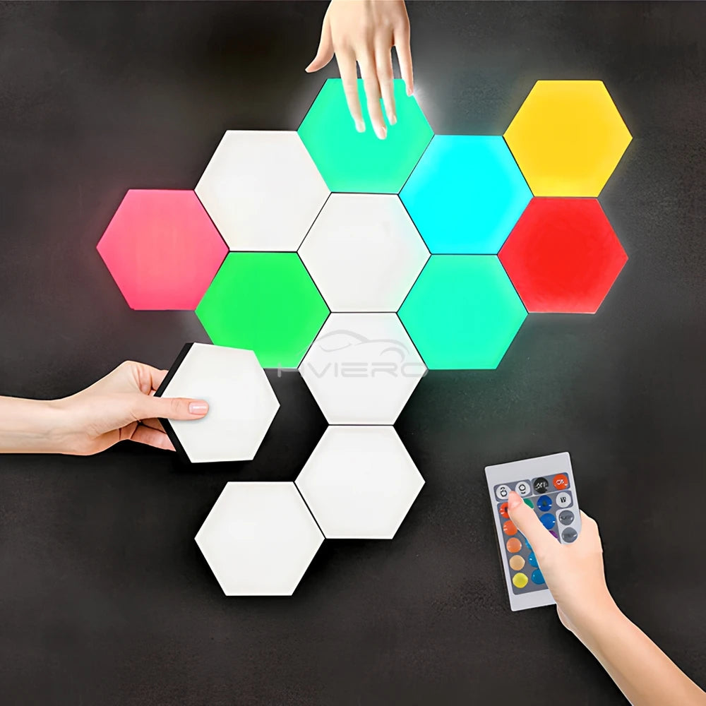 Quantum Hexagon LED RGB Touch Sensor Honeycomb Lights