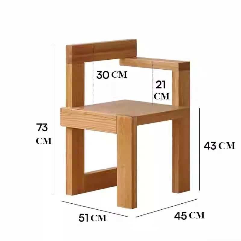 Solid Wood Building Block Luxury Modern Chair