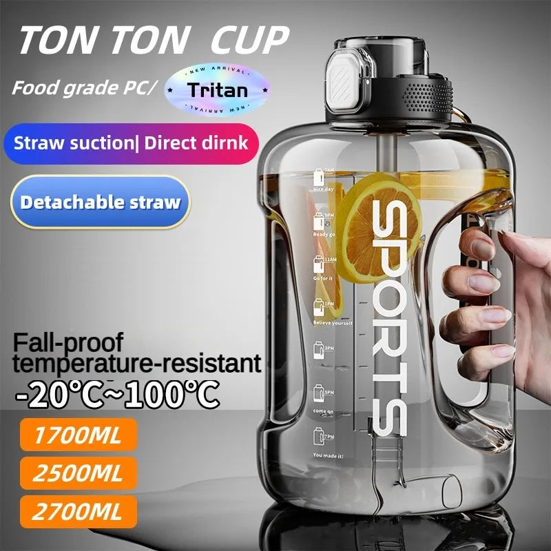 1700ML/2500ML/3800ML Fitness Drinking Bottle Large Capacity