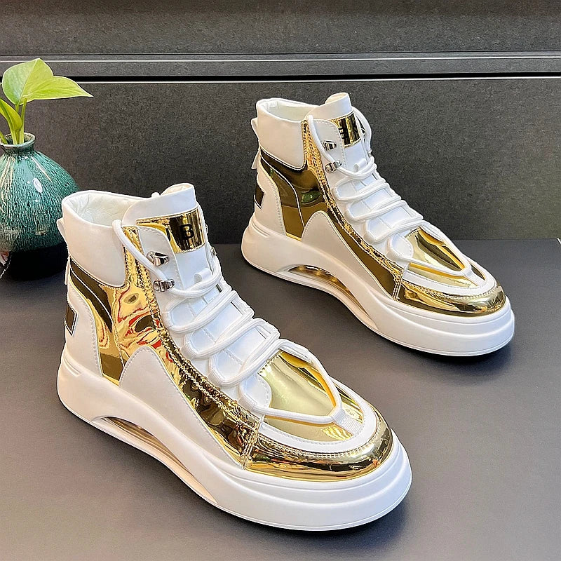 Mens High Top Designer Trending Sneakers