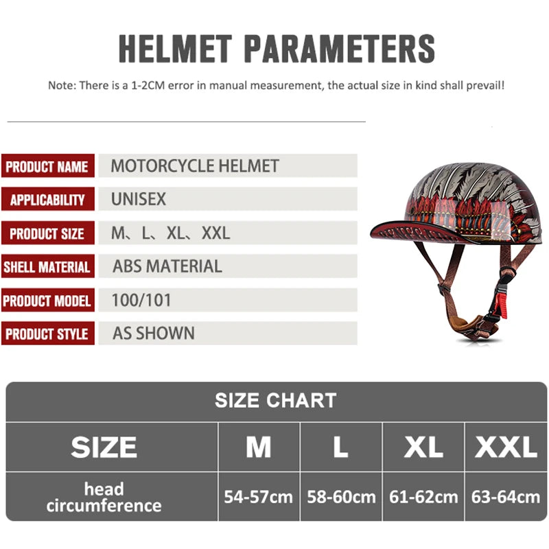 Retro Half Helmet Four Seasons Universal