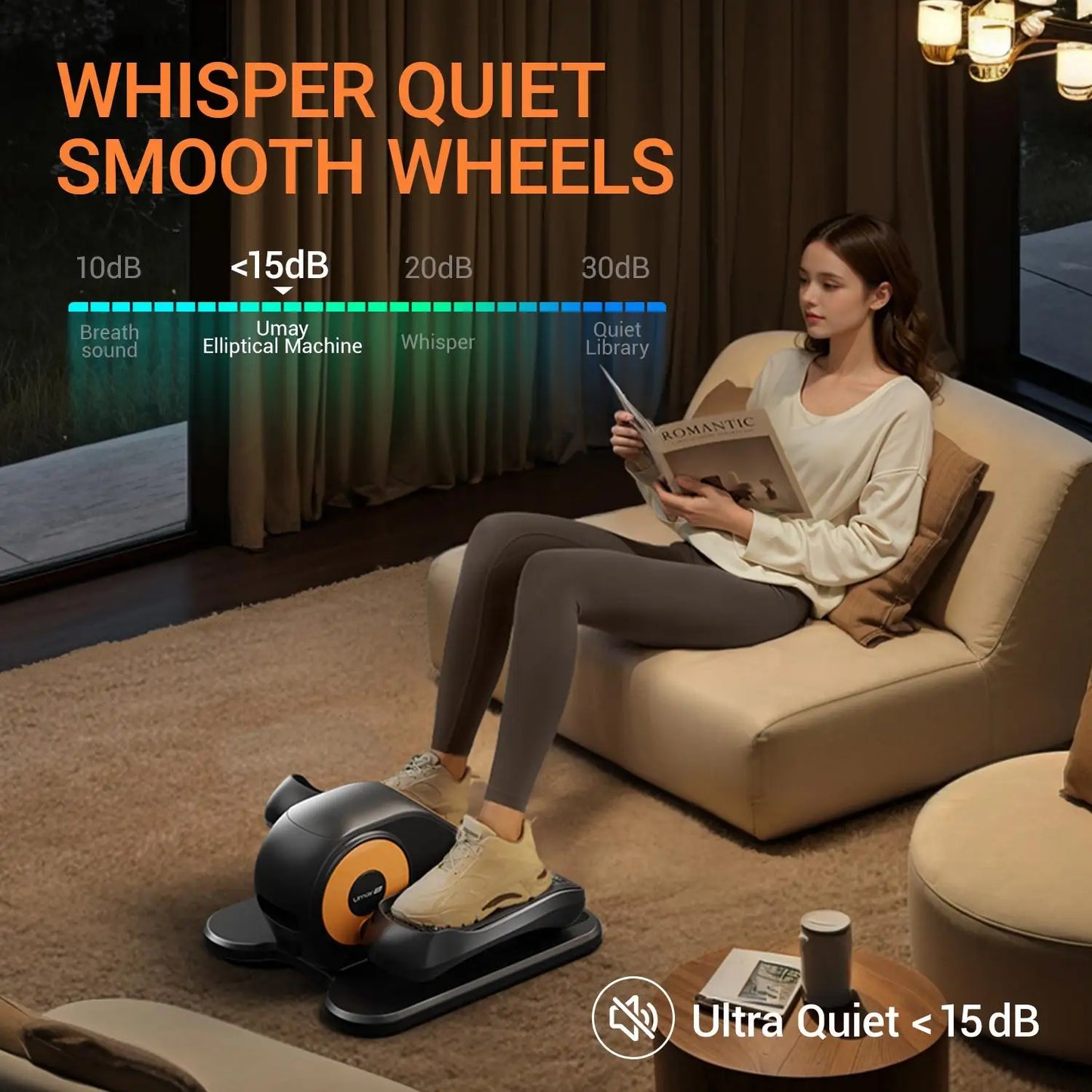 Quiet Electric Seated Leg Exerciser with Remote – Compact Training Machine