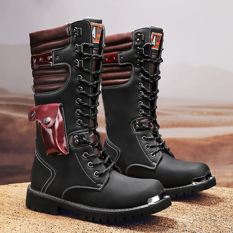 Men's High Top Motorcycle Boots