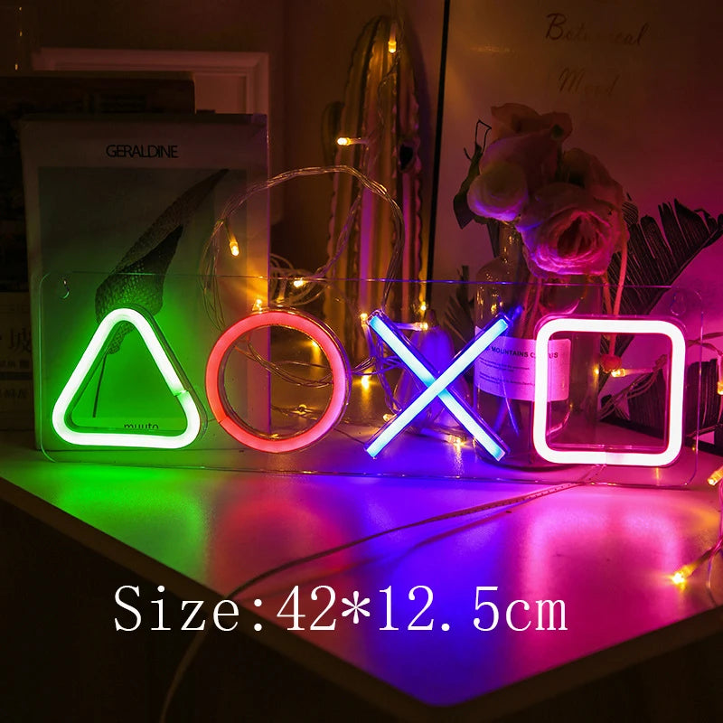 Neon Sign Custom Game Icon Light