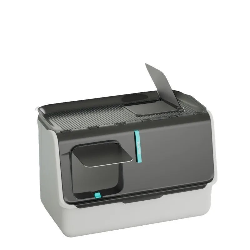 Top-Entry Cat Litter Box Extra Large Fully Enclosed Anti-Splash Mat Anti-Smell