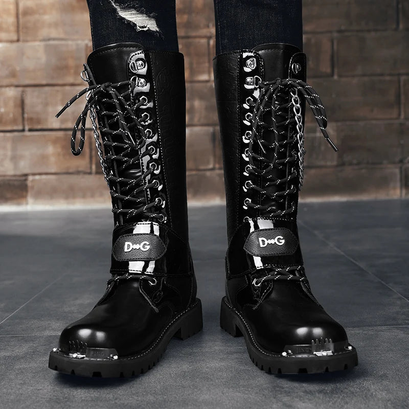 Men's High Top Motorcycle Boots
