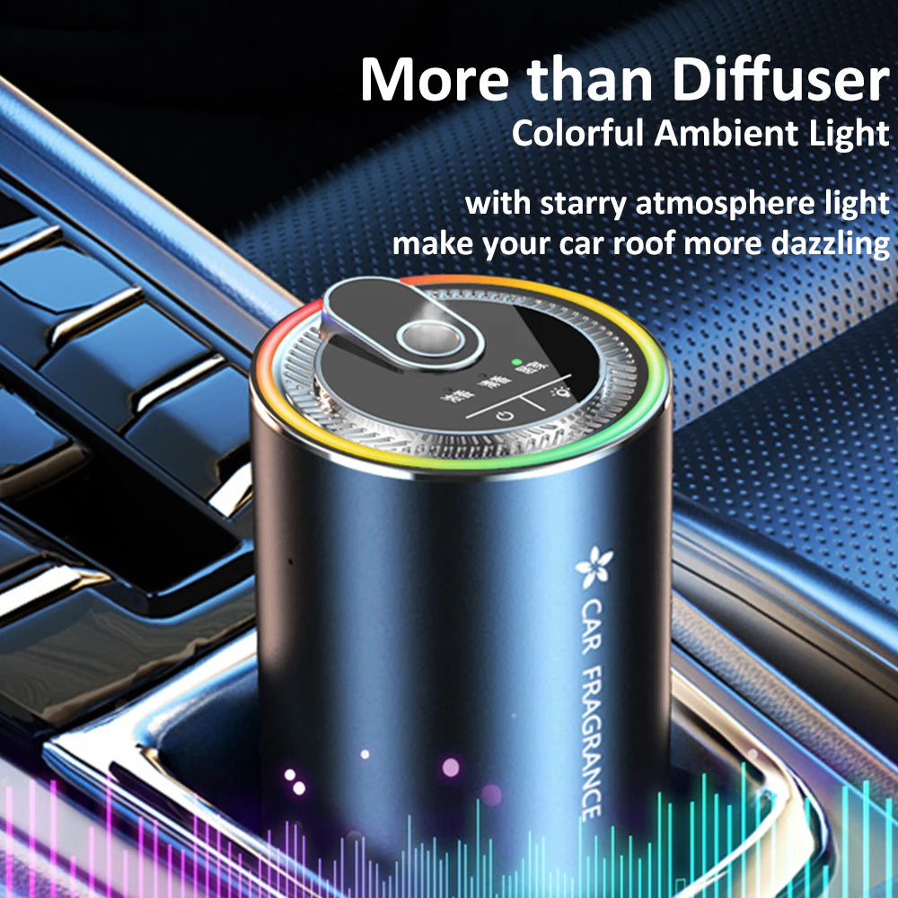 Car Aroma Diffuser with LED Starry Ambient Light