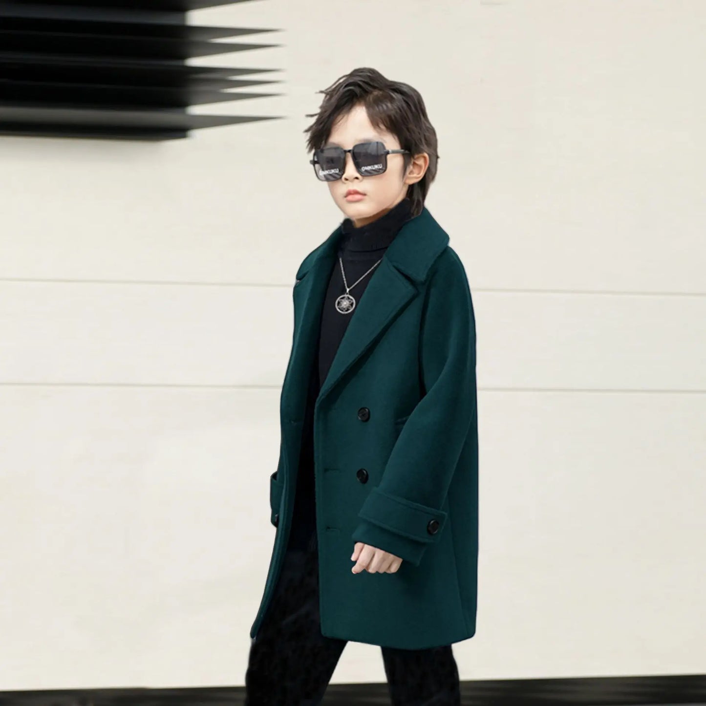 Winter Khaki Wool Coat