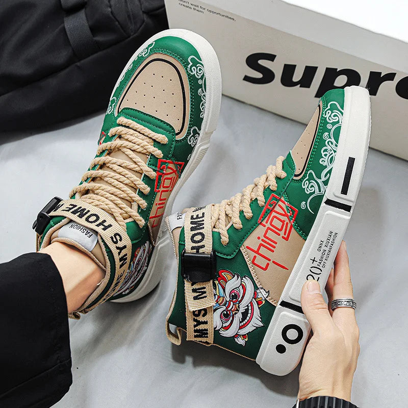Fashion Print Skateboard Sport Shoes