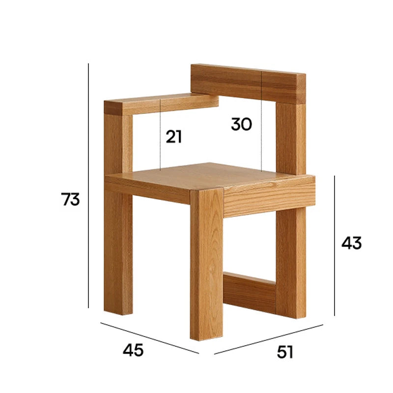 Solid Wood Building Block Luxury Modern Chair