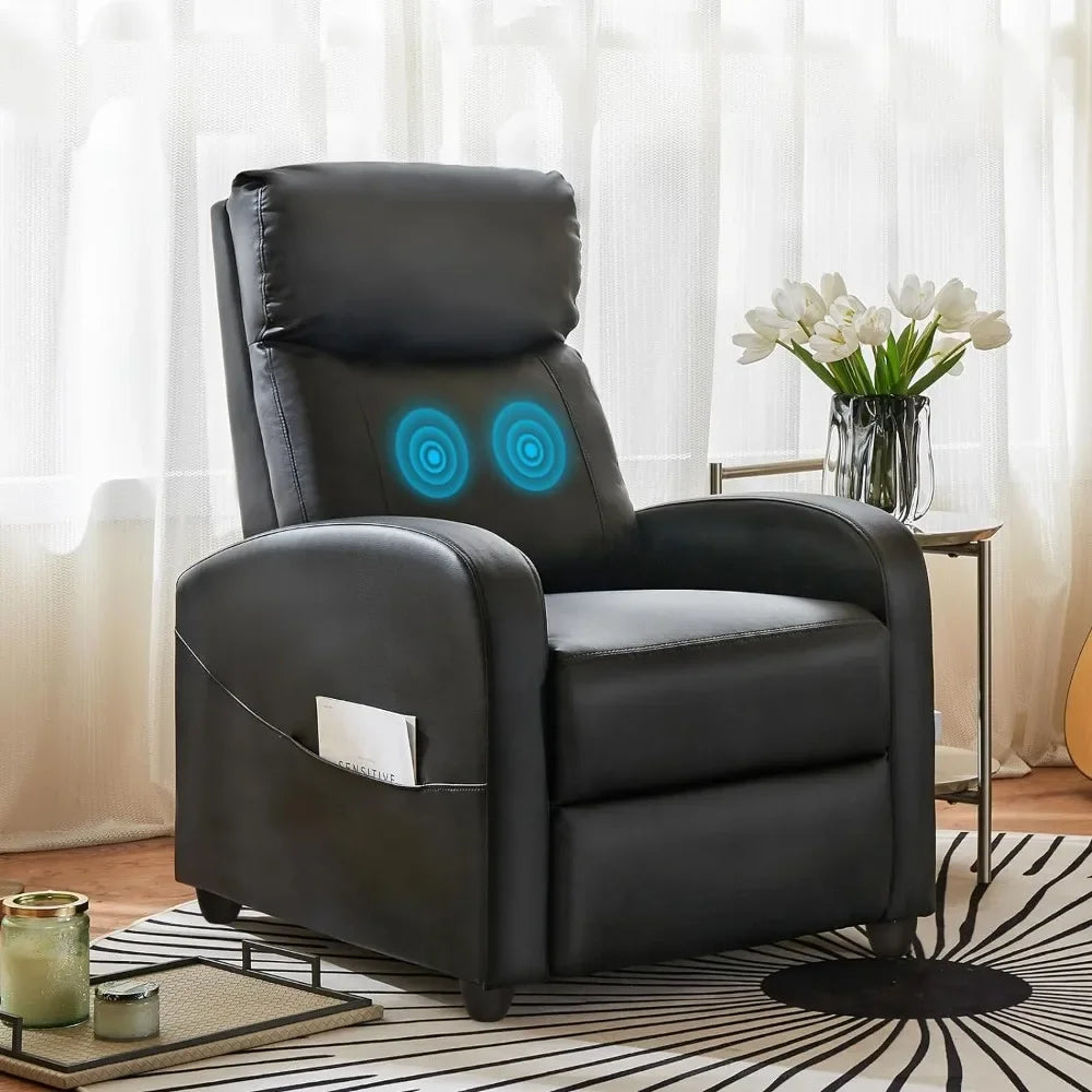 Leather Recliner Adjustable Home Theater Seating