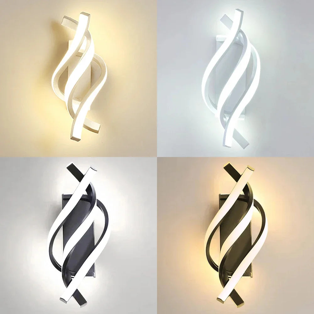 LED Spiral Luxurious Modern Wall Lamp