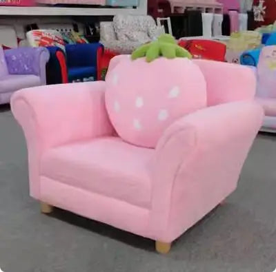 Children's Cute Cartoon Baby Fabric Strawberry Sofa