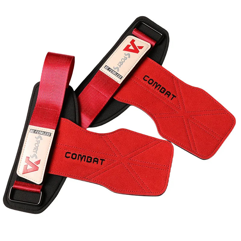 1Pair Pads Professional Cowhide Gym Gloves