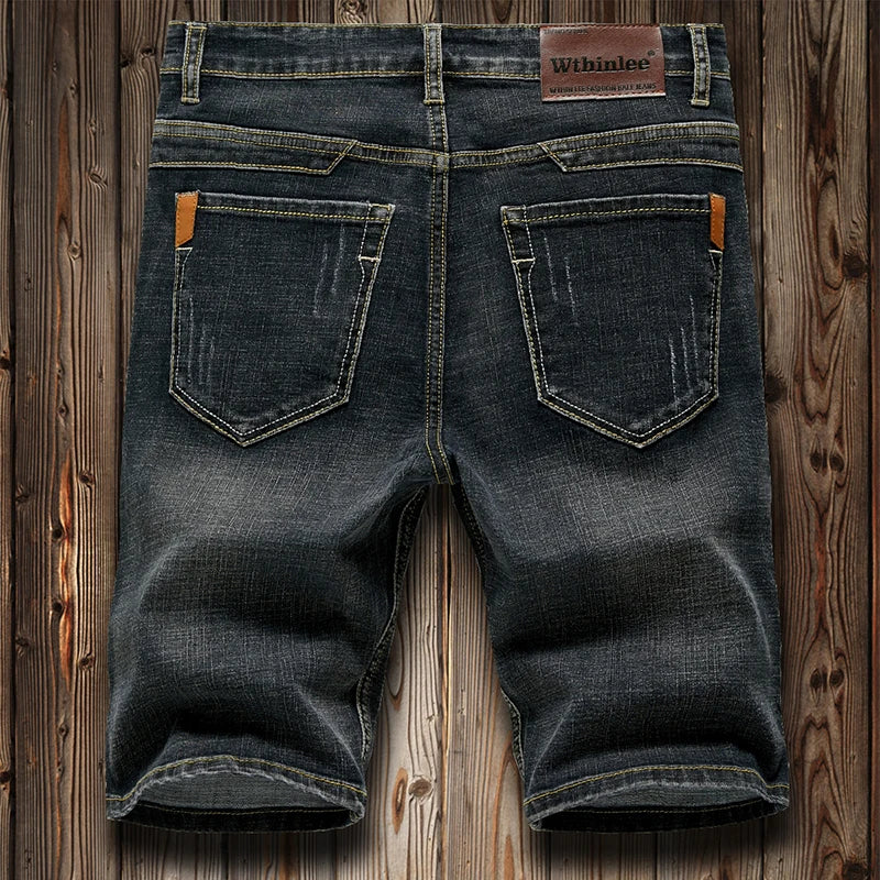 Classic Style Men's Slim Denim Shorts