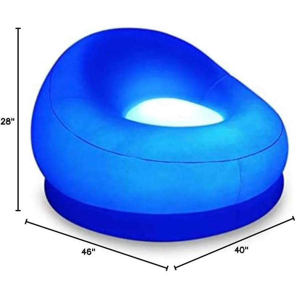 Inflatable LED Chair Waterproof Illuminated Design Remote Control
