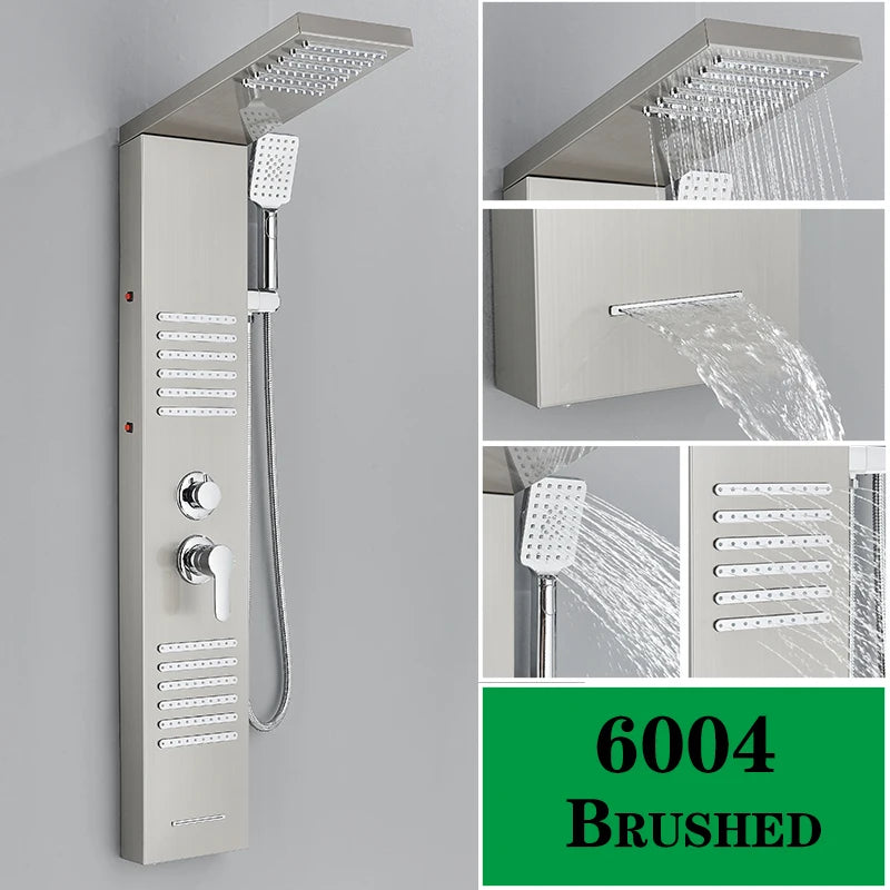 LED Shower Faucet SPA Massage Jet Shower Column System