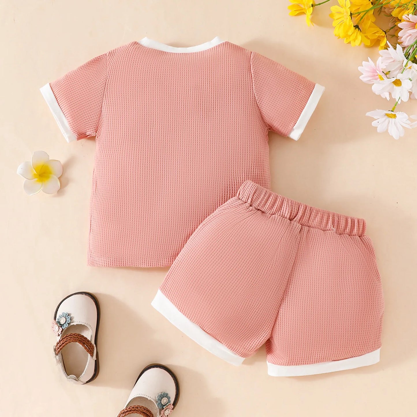 2Pc Short Sleeve T-shirt + Shorts Set