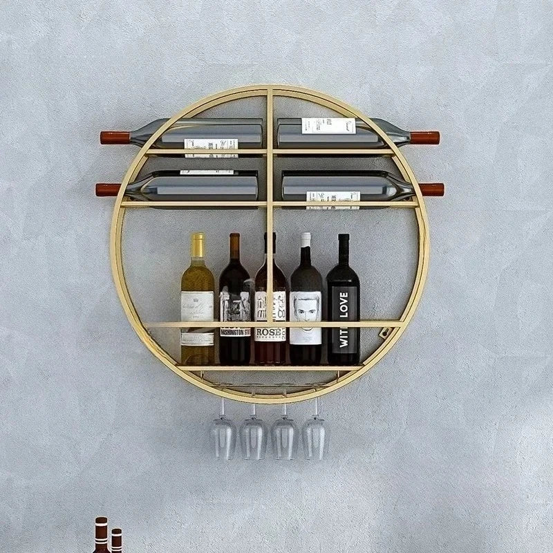 Wine Display Rack Wall Mounted Iron