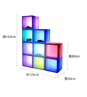 Portable Led Luminous Wine Bar Cabinet Light Up Display