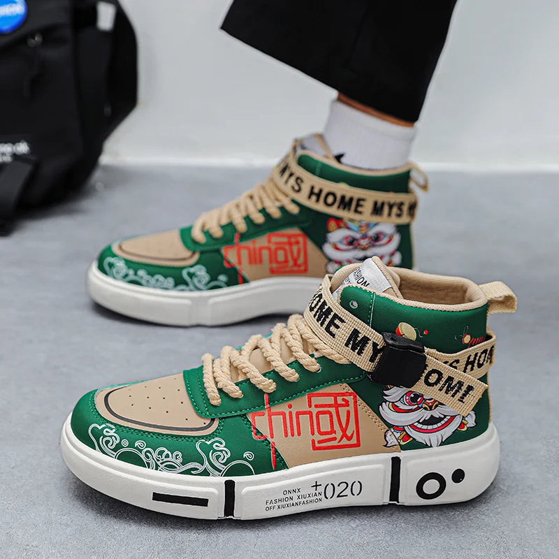 Fashion Print Skateboard Sport Shoes