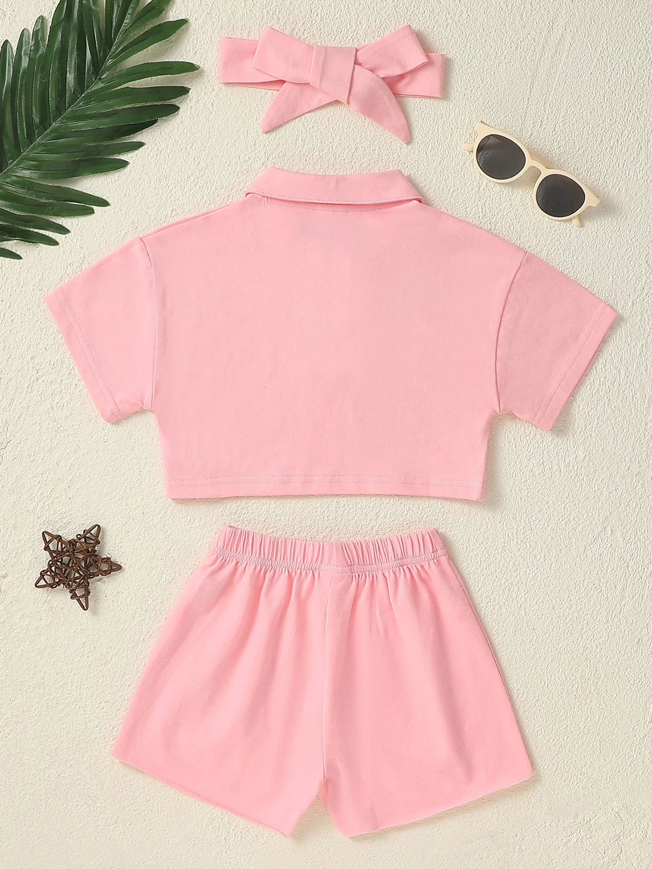 Toddler Girls Outfits Shirt+Shorts+Headband 3pc