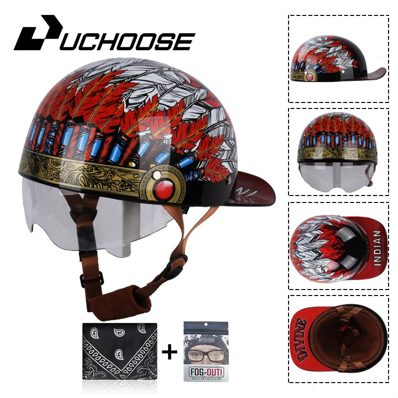 DS Baseball Cap Retro Helmet Vintage Open Face