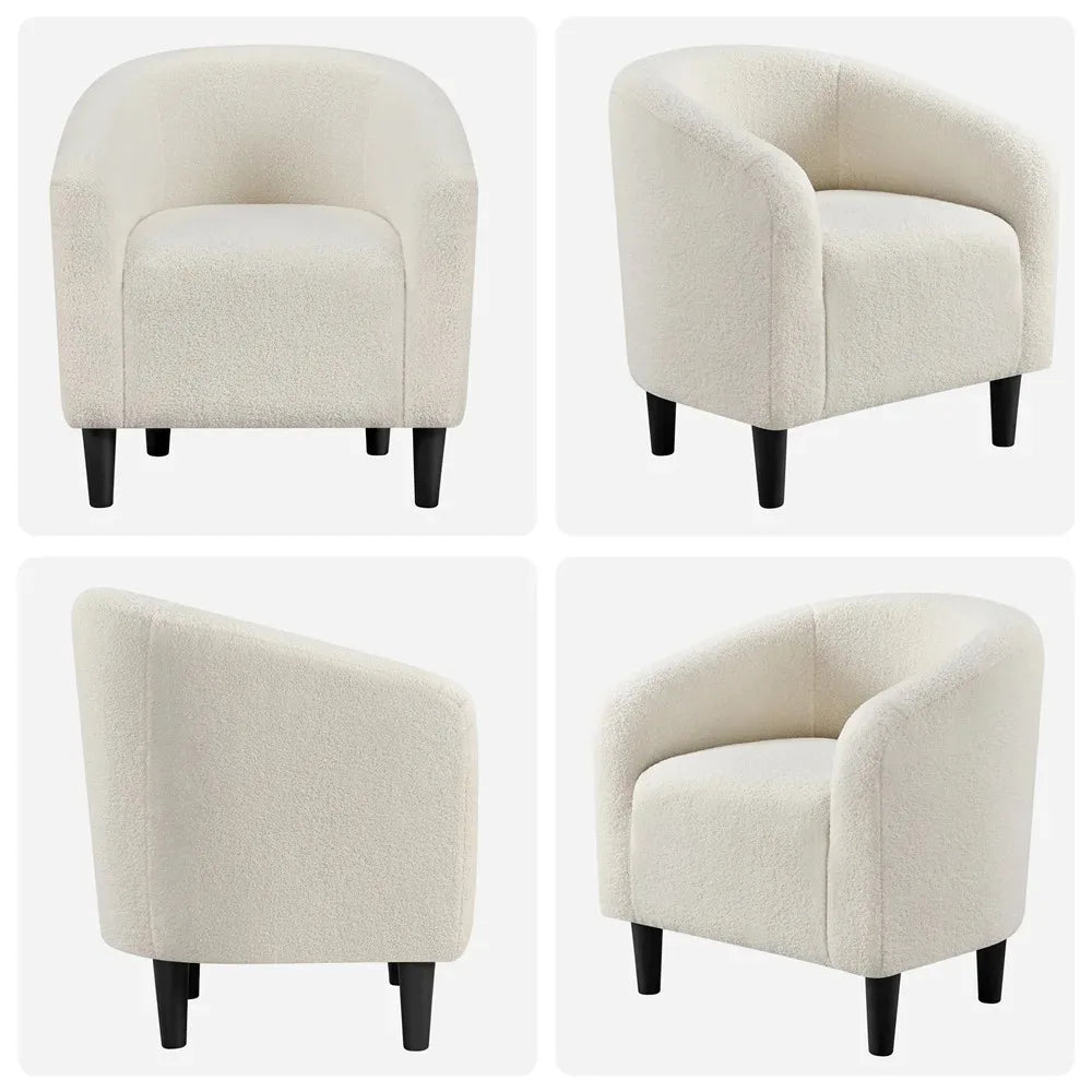 Upholstered Club Chair Accent Barrel