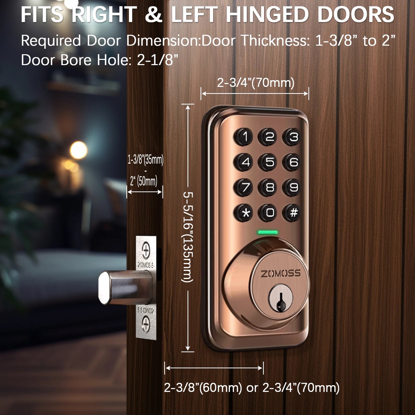 Keypad Entry Door Lock-Smart Deadbolt Easy to Install