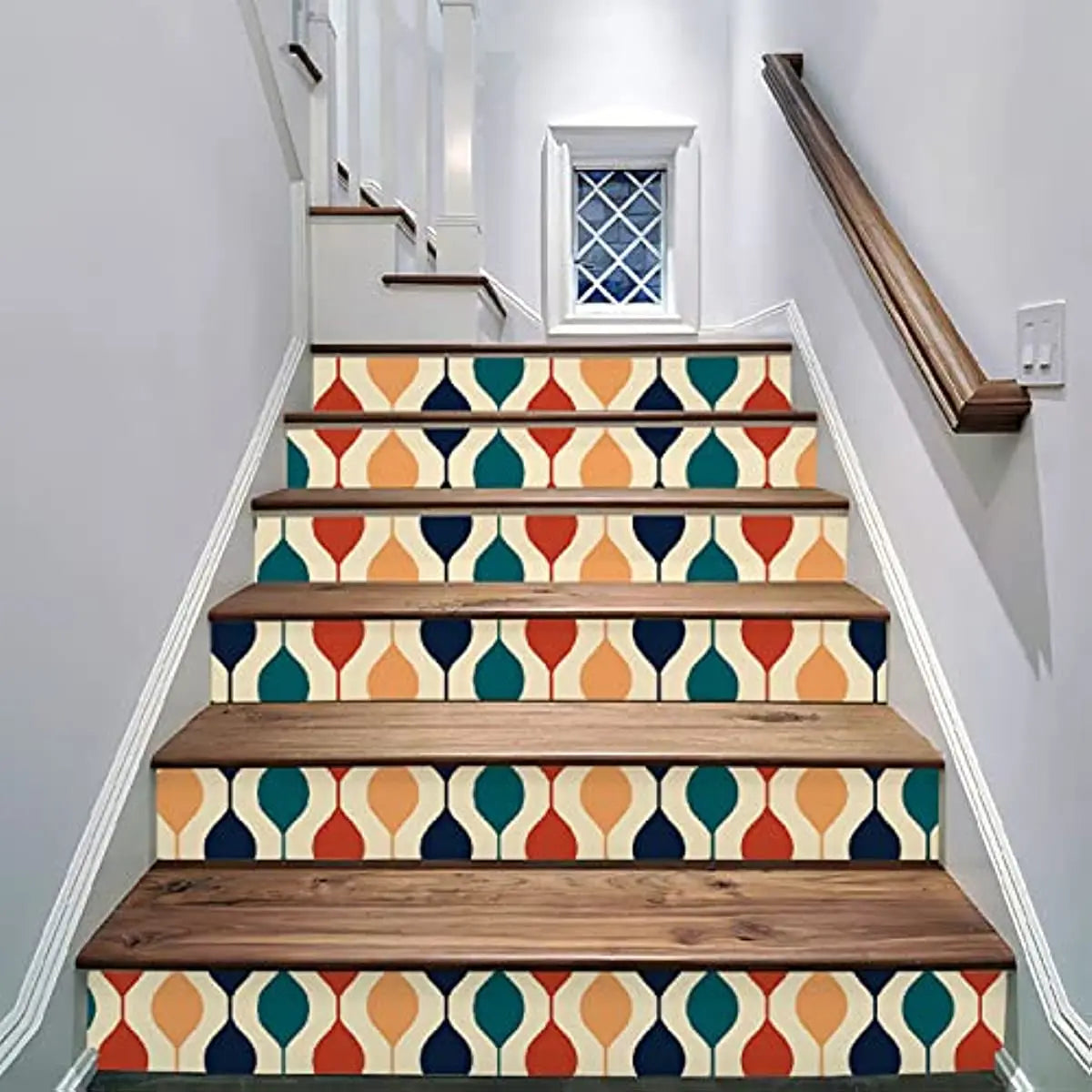 Colorful Geometric Peel and Stick Wallpaper Self-Adhesive Removable
