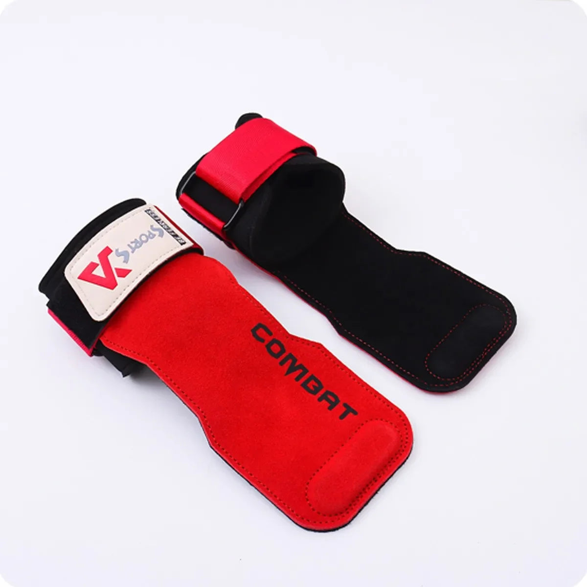 1Pair Pads Professional Cowhide Gym Gloves