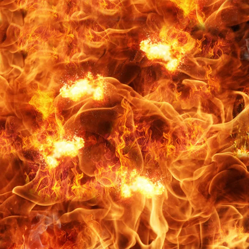 3D Stereoscopic Flame Bathroom Floor Mural