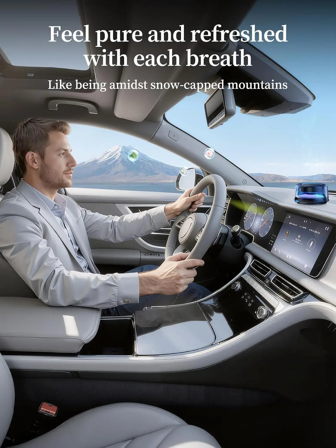 Smart Car Air Freshener with Auto On/Off Lasts 4 Months