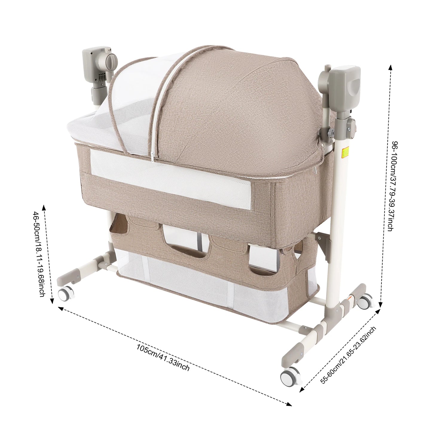 Portable Baby Bed Height Adjustable Bedside Sleeper