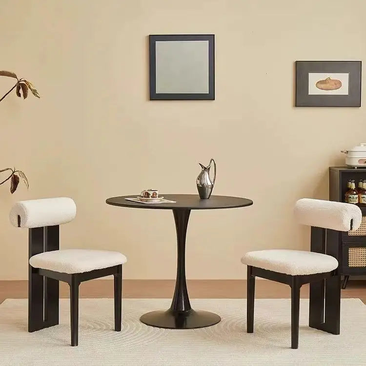 Nordic French Vintage Solid Wood Dining Chair