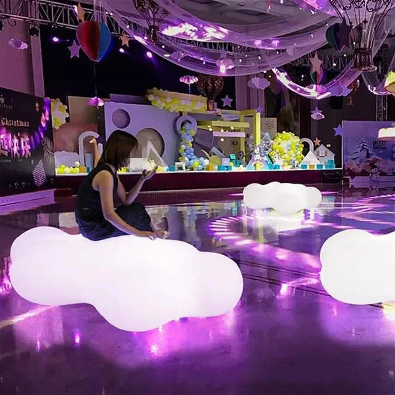 LED Glowing Cloud Rechargeable Waterproof Lounge Sofa