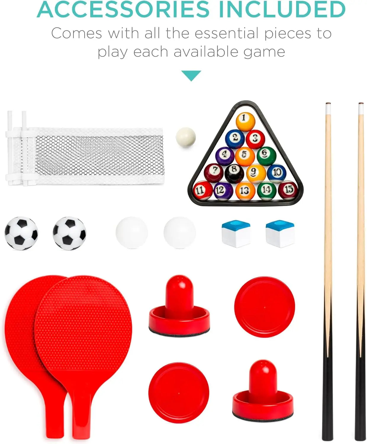 4-in-1 Multi Game Table Combo Arcade Set for Home