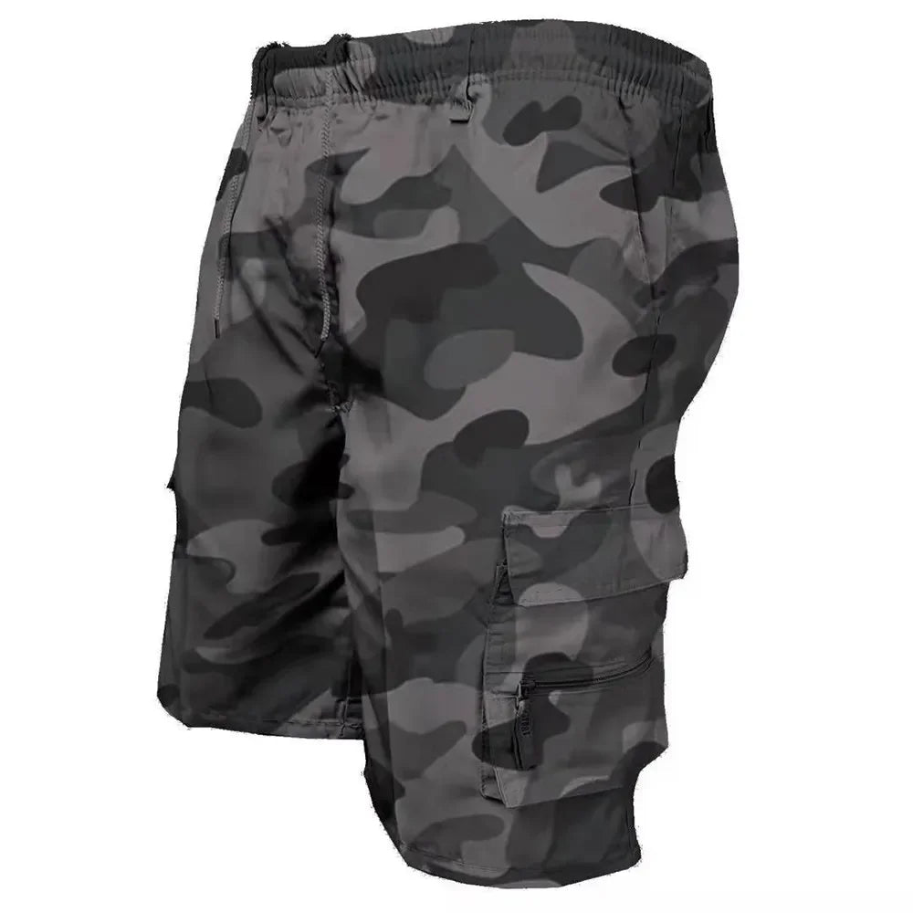 Men's Casual Cargo Shorts Knee-length Multi-pocket