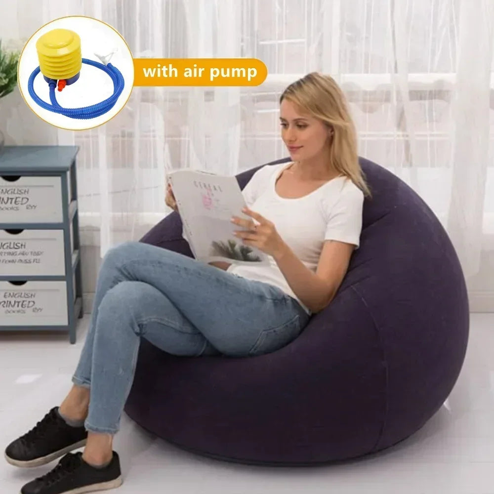 Large Lazy Inflatable PVC Lounger Bean Bag