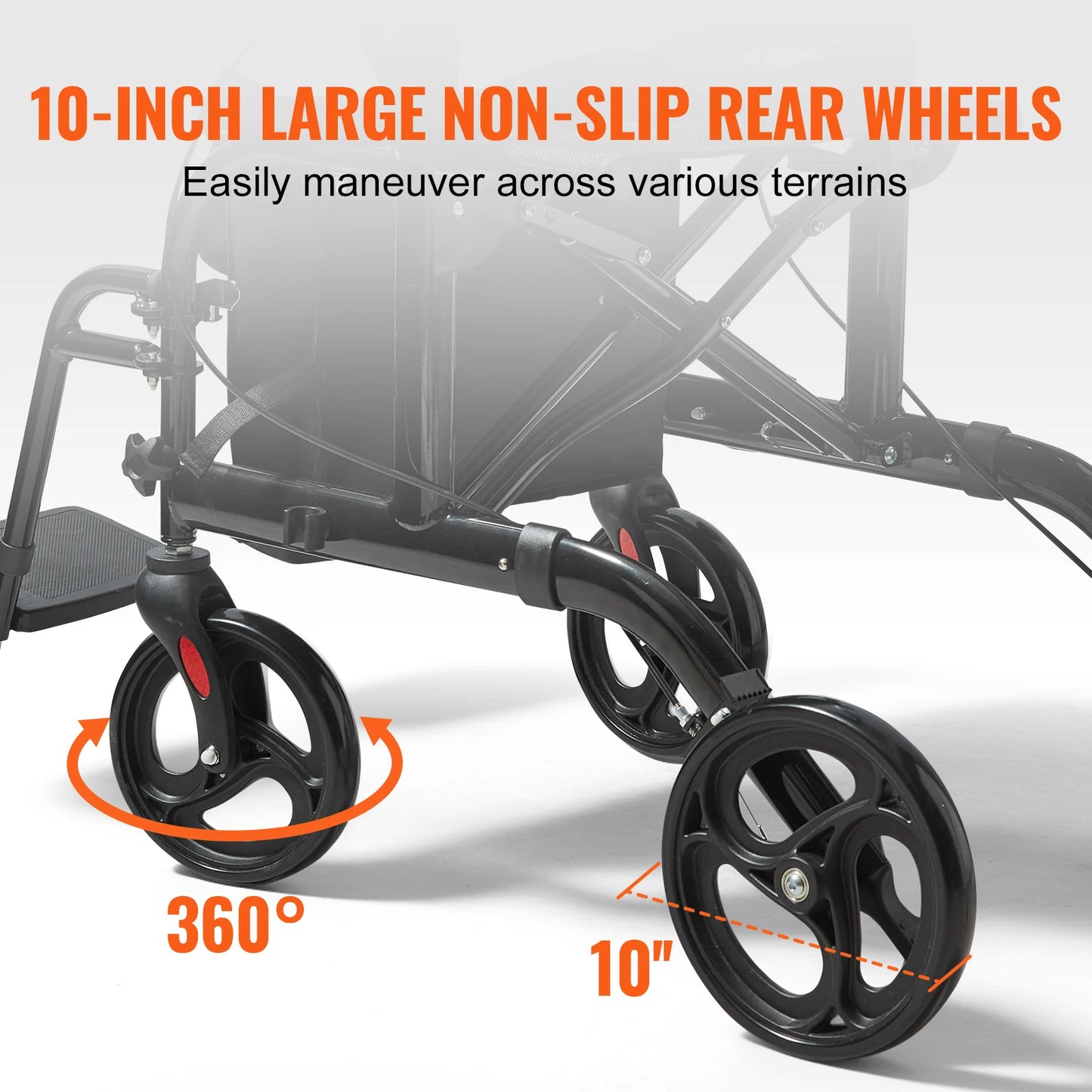 2 in 1 Rollator Walker & Transport Chair