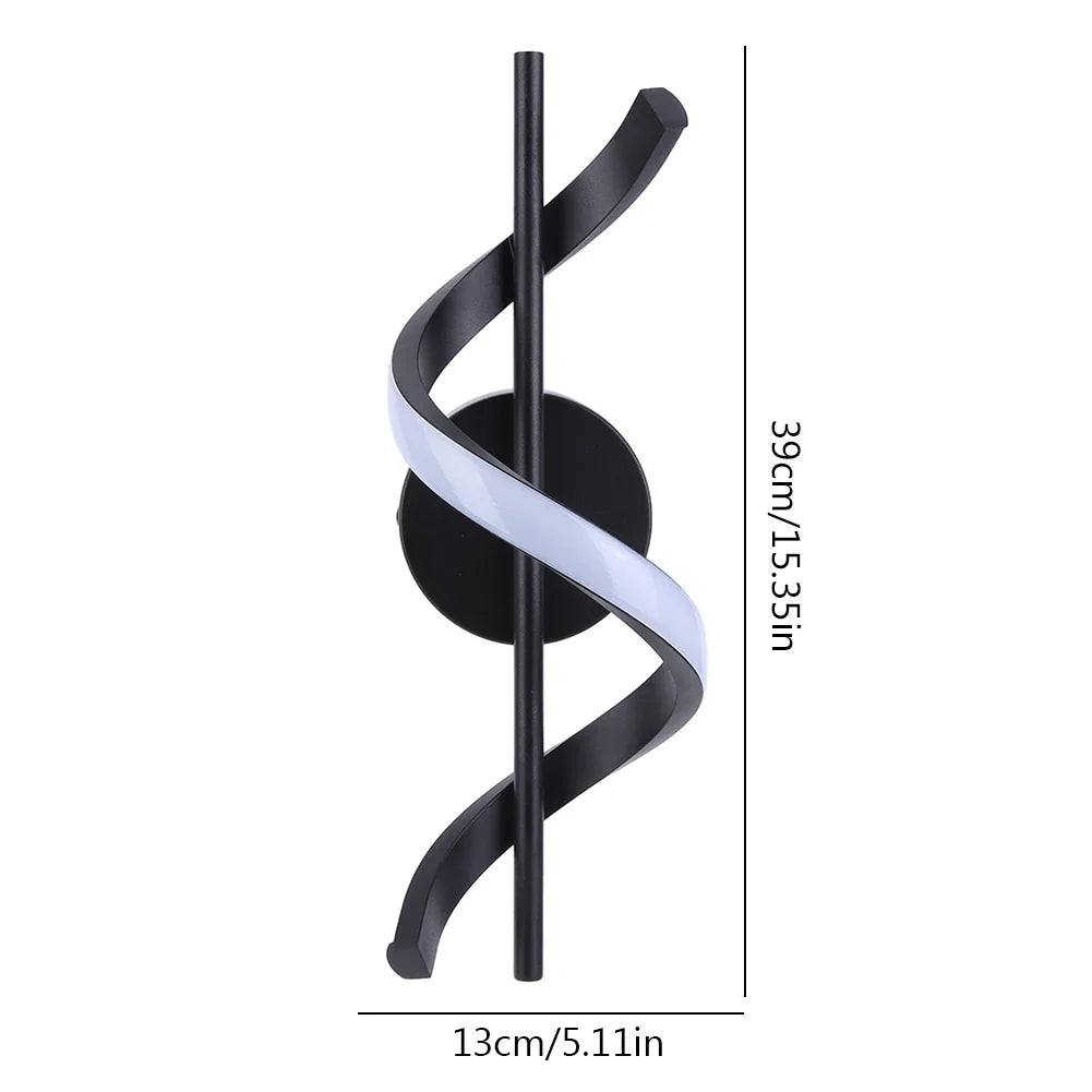 LED Spiral Luxurious Modern Wall Lamp