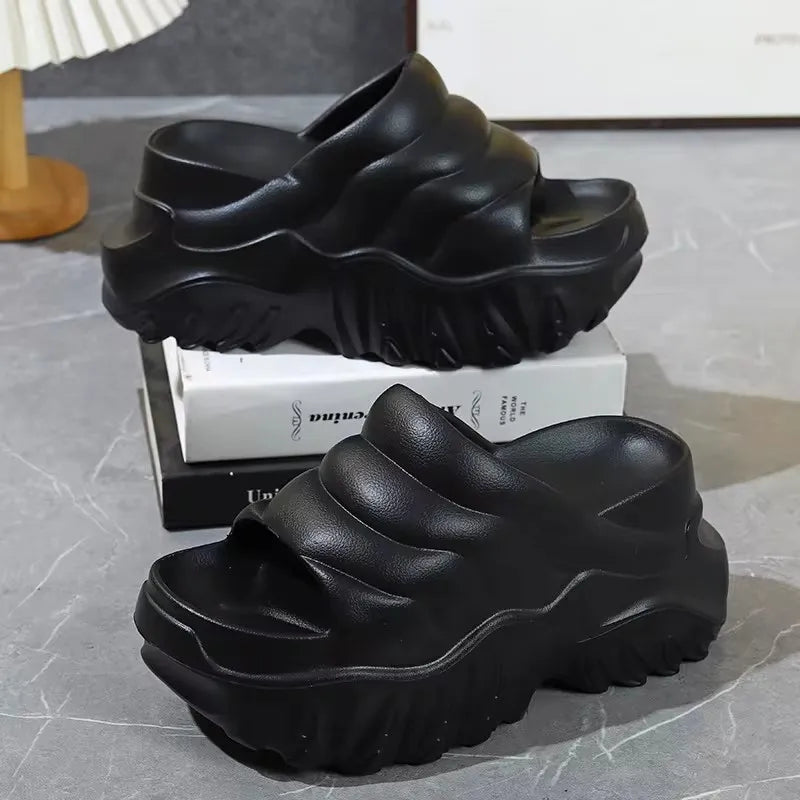 Womens Soft EVA Thick Sole Slides Shoes