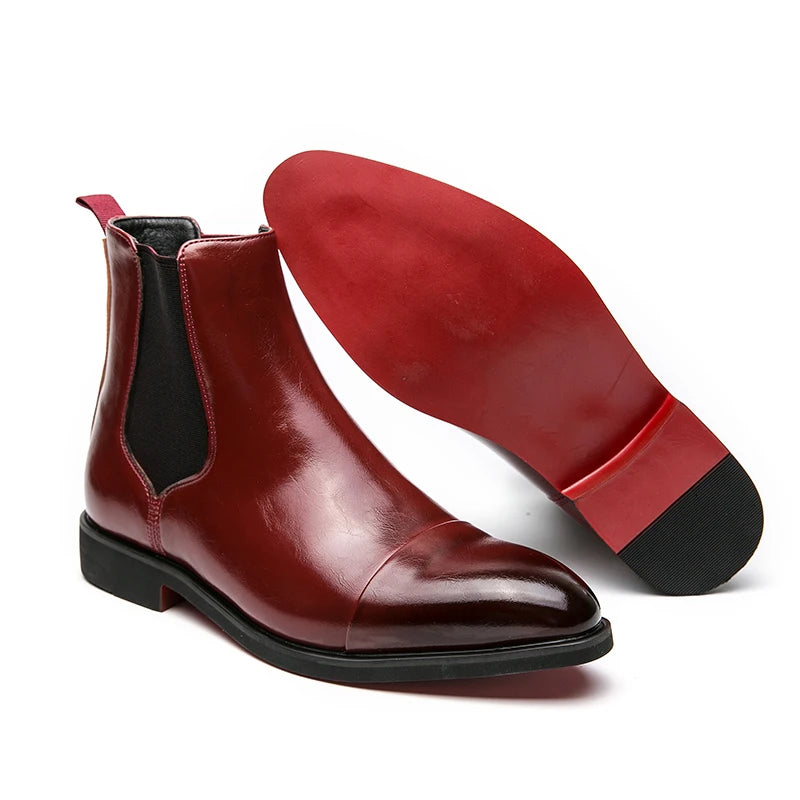 Chelsea Red Sole Slip-On Boots