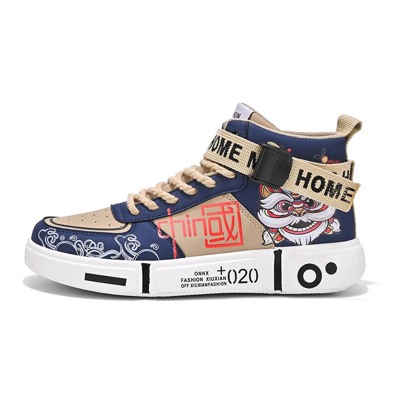 Fashion Print Skateboard Sport Shoes