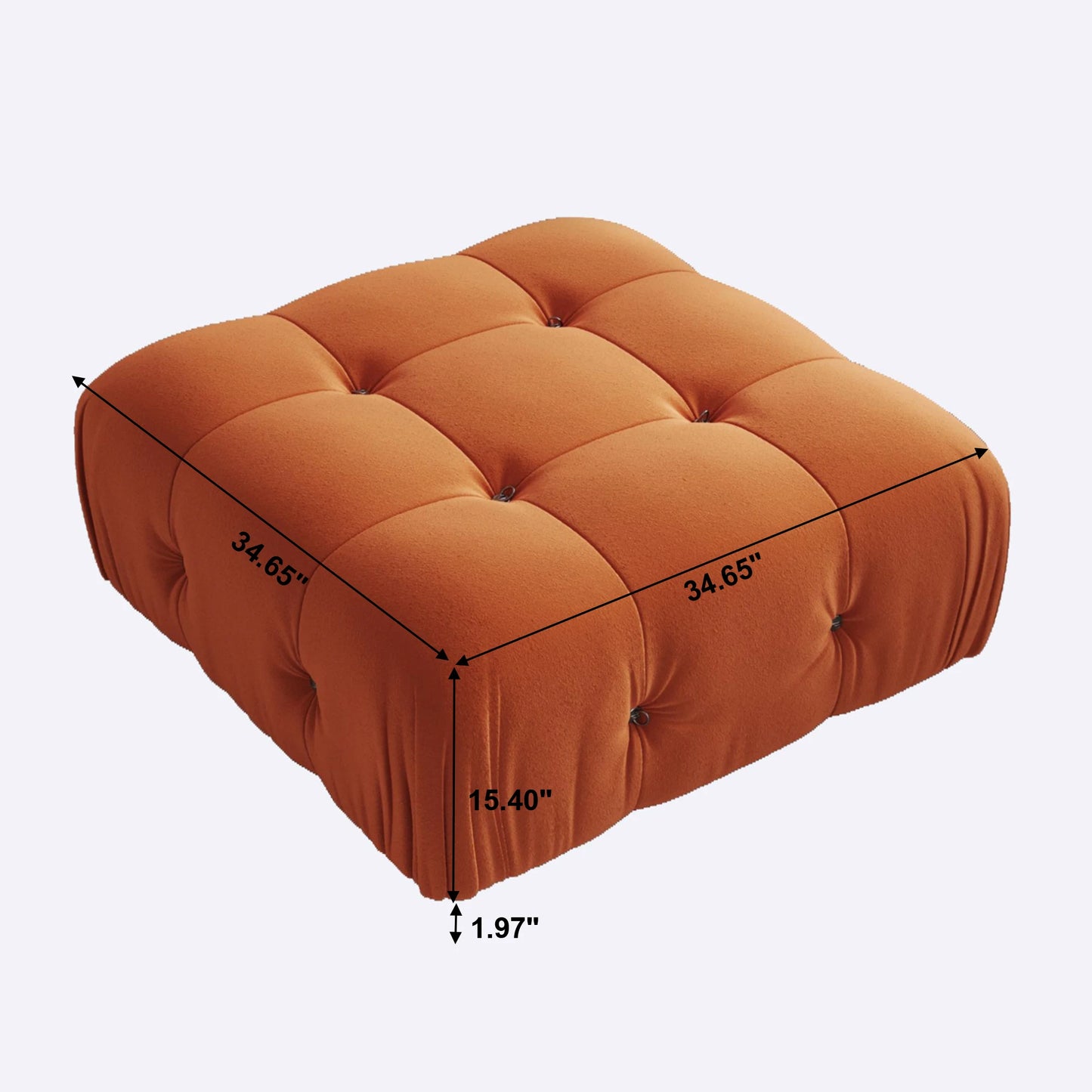 104" Modular Sectional Sofas Luxury Modern Velvet 4-Seat