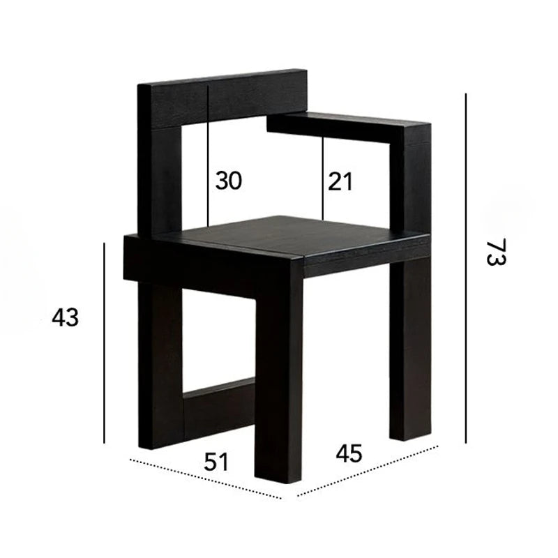 Solid Wood Building Block Luxury Modern Chair