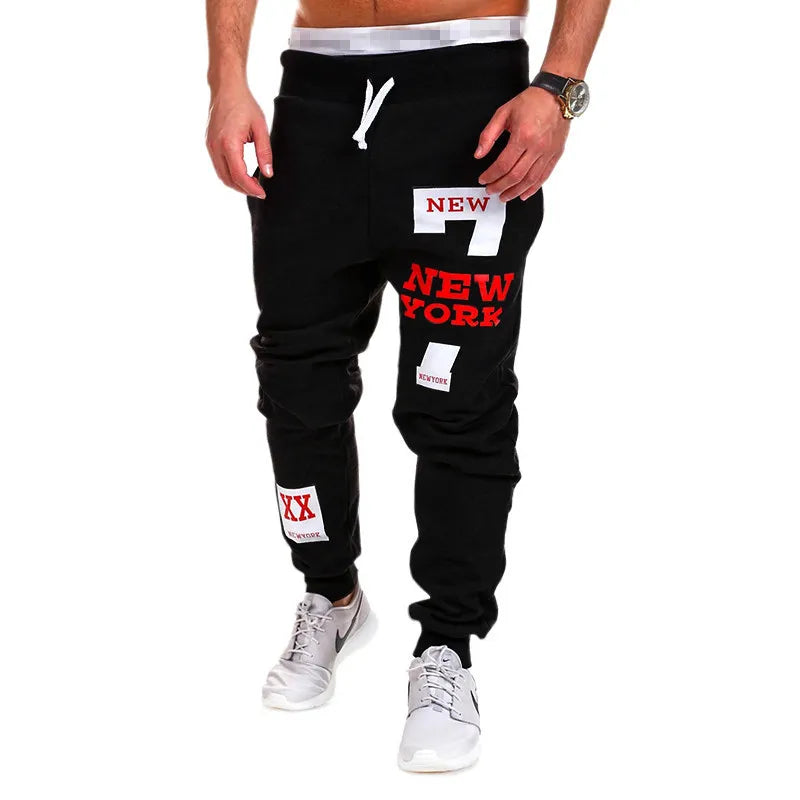 Men's Athletic Capri Drawstring Print Sweatpants
