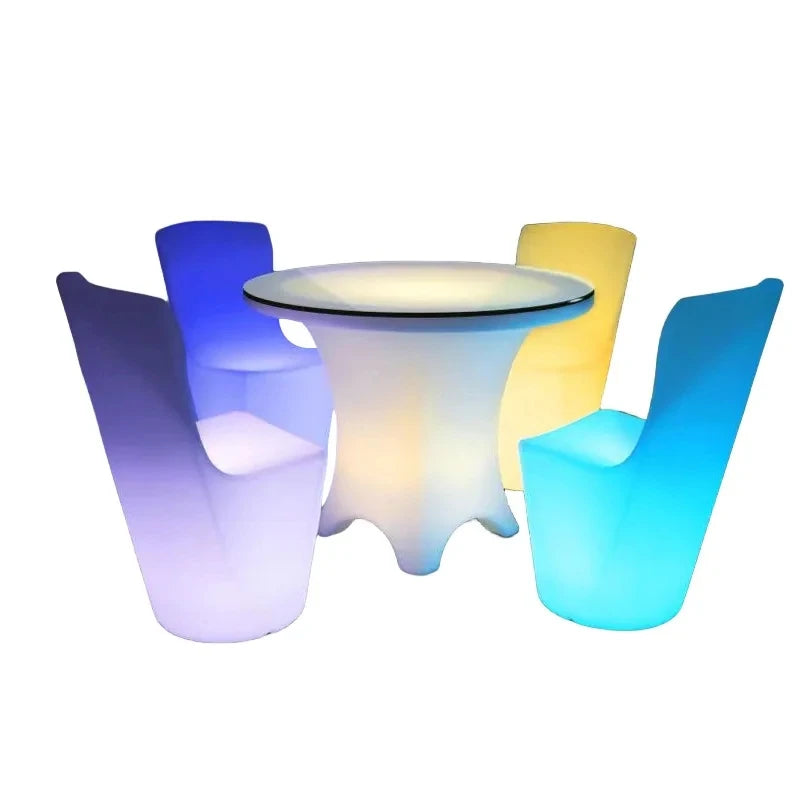 LED Illuminated Round Cocktail Table